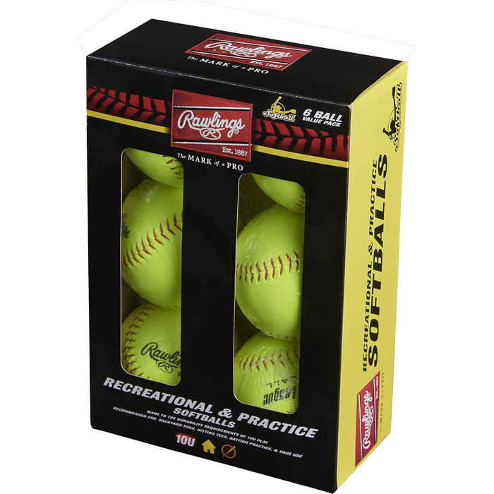 М'які м'ячі Rawlings Official League, 27,9 см, 6 шт (YWCS11)