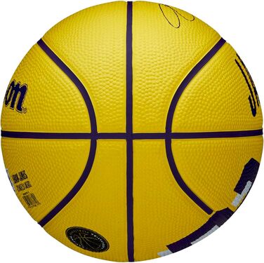 Баскетбол на відкритому повітрі WILSON NBA Player Icon - розмір 7 - 74,9 см і міні-розмір (3, Лос-Анджелес Лейкерс)