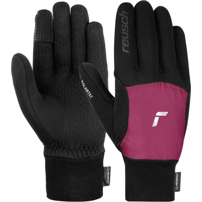 Рукавички Reusch Garhwal Hybrid Touch-TEC Unisex, сенсорні, чорно-рожеві