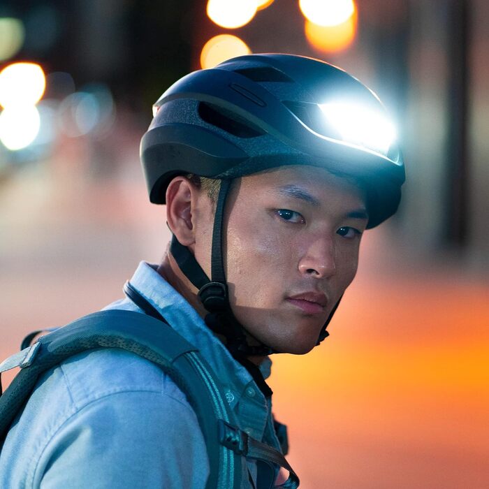 Розумний велосипедний шолом Lumos Ultra Smart-Helm Plus з LED-підсвіткою, поворотниками, стоп-сигналами, Bluetooth, для чоловіків і жінок, колір чорний, розмір M-L