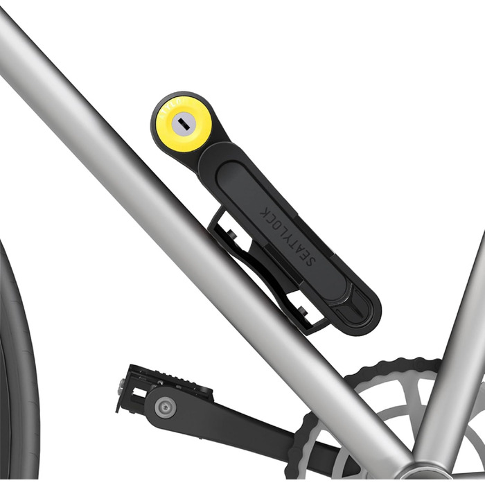 Складаний велосипедний замок FoldyLock Compact з ключем та кріпленням, 85 см – високий рівень безпеки для електровелосипеда, самоката та велосипеда