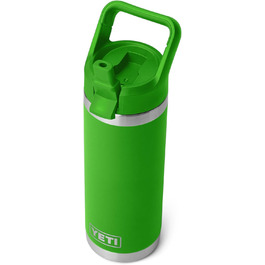Термобутилка YETI Rambler C з трубочкою, вакуумна, нержавіюча сталь, 532 мл, зелена
