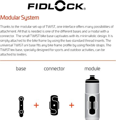 Пляшка для води Fidlock з коннектором Twist Black Розмір 450 мл Чорна 450 мл