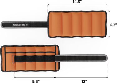 Манжети Nordic Lifting, регульовані, 1 пара, коралово-помаранчевий