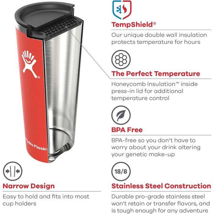 Термокухоль Hydro Flask для дорослих, 650 мл, синій, універсальний