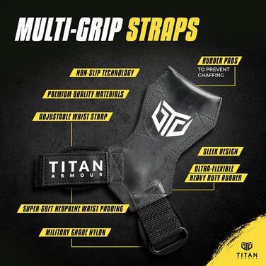 Шлейки Titan Armour Multi-grip Посилені шви для чоловіків і жінок