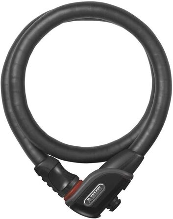 Велозамок ABUS Steel-O-Flex Phantom 8960, сталевий трос із захисними муфтами, магнітний тримач, рівень безпеки 6, 110 см, чорний