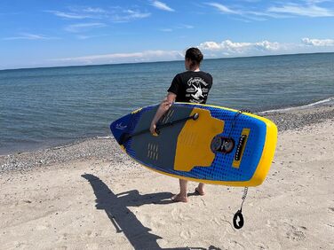 Надувна SUP-дошка для плавання Ocean Blue & Yellow 335x81x15 см