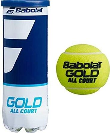 Тенісні м'ячі Babolat Gold All Court, 12 шт. (4 туби по 3 м'ячі), універсальні для всіх типів покриття