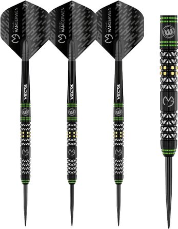 Дротики WINMAU MvG Vantage 23 г з призмовими польотами та валами Vecta