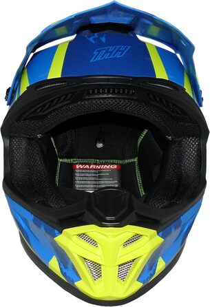 Мотошолом protectwear Crosshelm Endurohelm R710X, синьо-жовтий