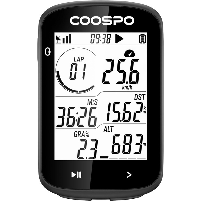 Велокомп'ютер COOPSO CS300, GPS, 2,6