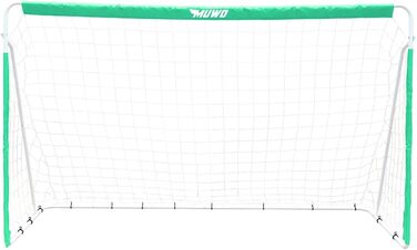 Ворота футбольні сталеві MUWO 240x150 см зелений/білий для саду