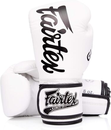 Рукавички для кікбоксингу Fairtex Glory Limited Edition (12 унцій, білі BGVG1)