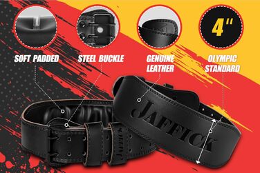 Пояс Jaf Leather Pro 7 мм 10,2 см Підтримка спини для силових тренувань