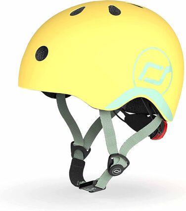 Дитячий шолом Scoot and Ride з регульованими ремінцями, матове покриття, розмір XXS, LED-світло, м'яка флісова підкладка для додаткового захисту