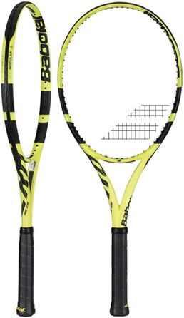 Ракетка Babolat Pure Aero жовто-чорна 4 1/2' без ниток