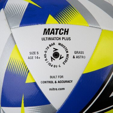 Футбольний м'яч Mitre Ultimatch, підвищений контроль, додаткова міцність, точність