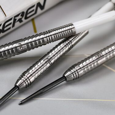 Професійні дротики RED DRAGON Seren Pure 90% вольфраму зі сталевим вістрям, набір з крилами та хвостовиками, 21-25 г, 4 стилі