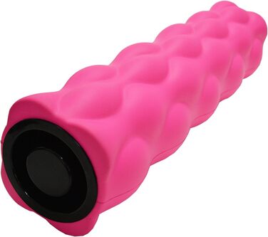 Масажний ролик Yoga Roller Fascia Roller з піни, довжина 46 см, 13 х 11 см, колір рожевий