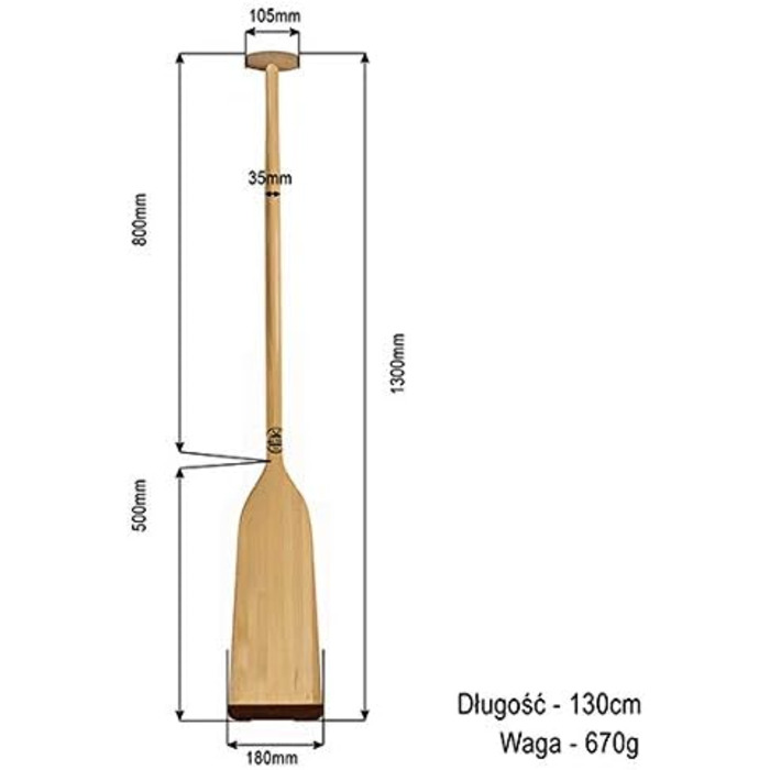 Весло John Paddle Dragon Boat 130см - найвища якість, зроблено в ЄС