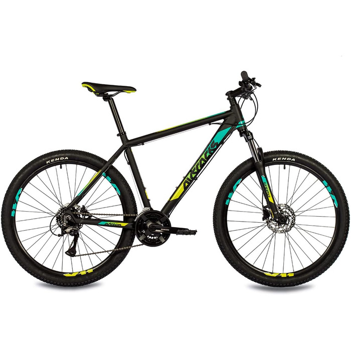 Чоловічий гірський велосипед Airtracks 27,5 дюймів Hardtail MTB Bike MB.2725 Shimano Acera 21 швидкісний перемикач - висота рами 46 см і 51 см - модельний рік 2024 51 см (висота 180-190 см)