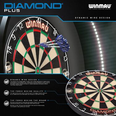 Дошка для дартсу Winmau Diamond Plus з щетини