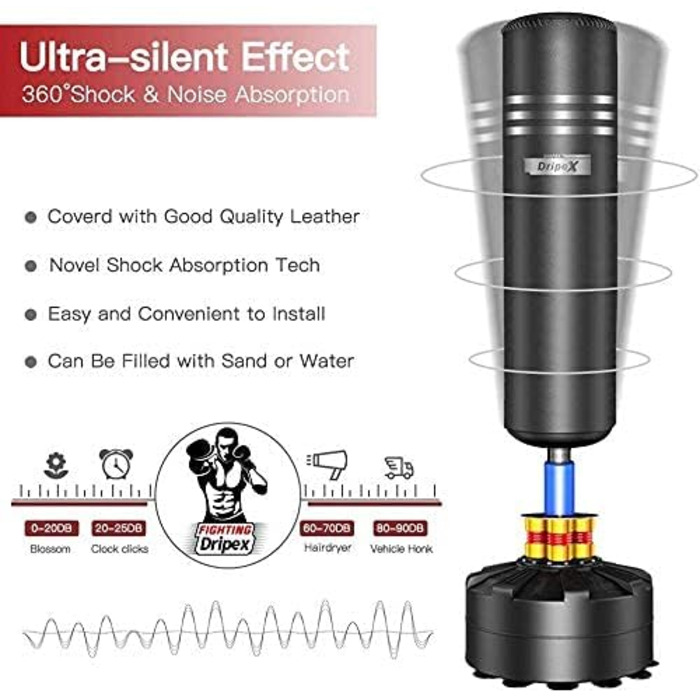 Груша боксерська Dripex для дорослих, окремо стояча, надміцна
