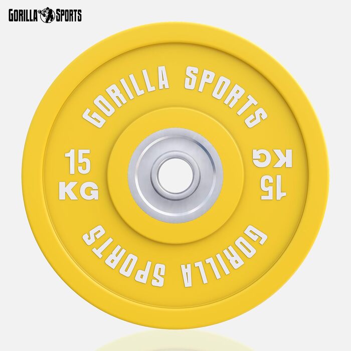 Бамперні пластини GORILLA SPORTS прогумовані 50 мм, 15 кг