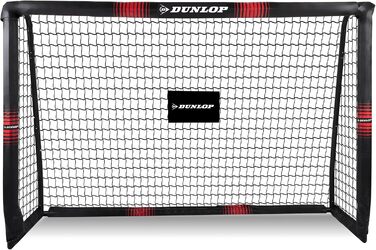 Футбольні ворота Dunlop 240x160x85/120x300x200 см, металеві, тренувальні, для всіх вікових груп, легка збірка, чорні/червоні
