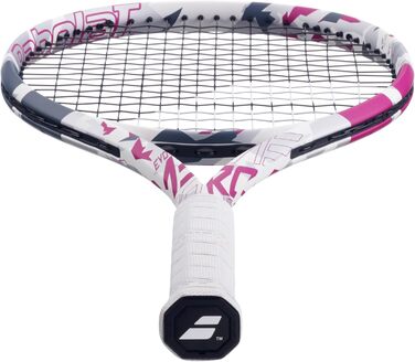 Ракетка Babolat Evo Aero Lite - біла/рожева, натягнута, розмір 0