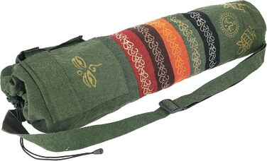 Мішок для йоги Boho Yoga Bag, Batik Yoga Bag з Непалу - Зелений, Чоловіки/Жінки, Бавовна, 70x23x13 см, Сумки для килимків для йоги One Size Green