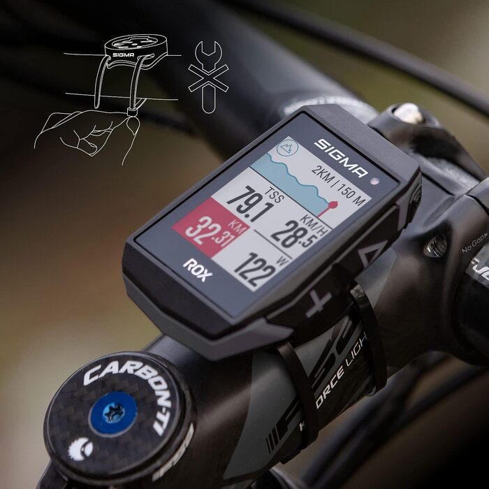 Велокомп'ютер SIGMA ROX 11.1 GPS, 150 функцій, сумісний з Komoot та e-bike