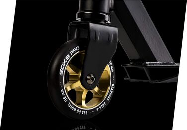 Трюковий самокат SOKE PRO Kick Scooter з кульковим підшипником ABEC 9 Kick Scooter Trick Scooter для дорослих та дітей Двоколісний міський самокат Freestyle 2 колеса Вантажопідйомність 100кг, чорно-золотистий