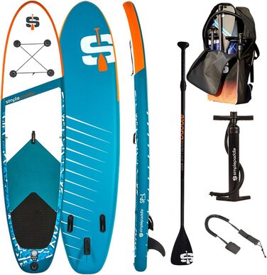 Надувна SUP-дошка SIMPLE PADDLE 11'/12' з веслом, подвійною насосом і сумкою для транспортування — дошка для сапсерфінгу