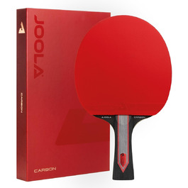 JOOLA Настільний тенісний ракетка RED Carbon PRO з карбоновим шаром, мікроновими накладками та магнітною коробкою, професійна