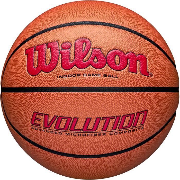 Баскетбольні м'ячі для гри в приміщенні WILSON Evolution, розмір 5, розмір 6 і розмір 7 помаранчевий 7