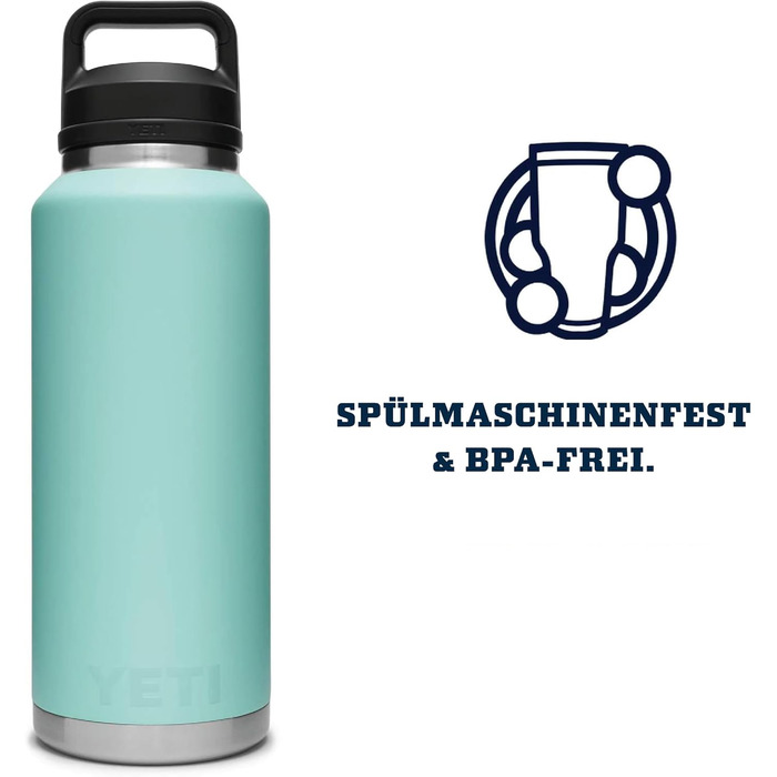 Термос YETI Rambler 1.4 л з кришкою Chug, м'ятний
