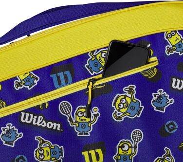 Сумка-ракетка Wilson Unisex-Youth Minions 3.0 (6, синій / жовтий)