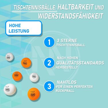 Набір для настільного тенісу NIRBUN проф. ракетки, м'ячі 3 зірки, сітка