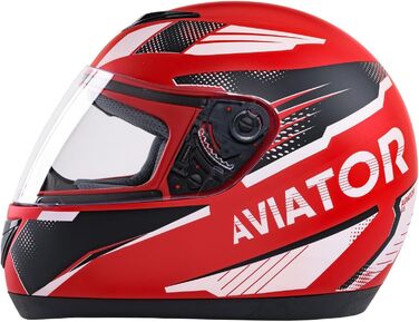 Мотошолом з сонцезахисним візором Integralhelm матовий червоно-білий для мотоцикла, квадроцикла, складаний