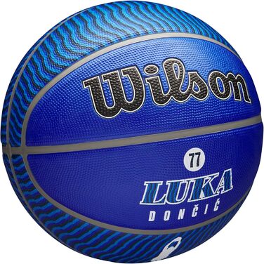 Баскетбол на відкритому повітрі WILSON NBA Player Icon розмір 18-4,9 см і міні-розмір (7, Лука Дончич)