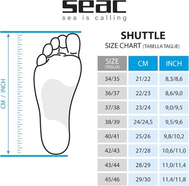 Ласти SEAC Shuttle Flex 42/43 світло-блакитні