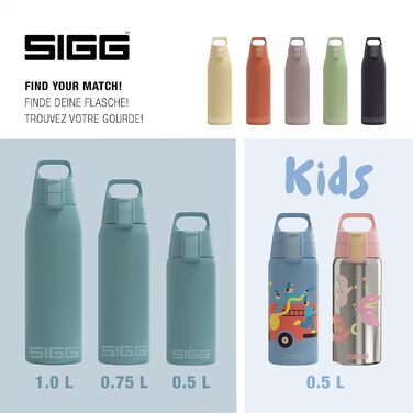 Термос SIGG Shield Therm One 1 л, газований, без BPA, перероблена сталь