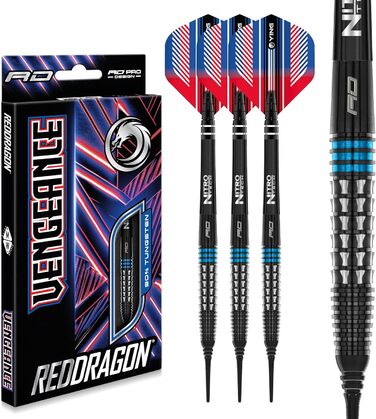 Набір дротиків RED DRAGON Vengeance Tungsten Softip (20 г, 2) з вильотами