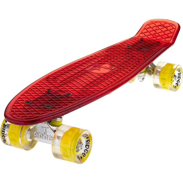 Скейтборд Ridge Blaze Mini Cruiser, 55 см 56 см Червоний/Жовтий