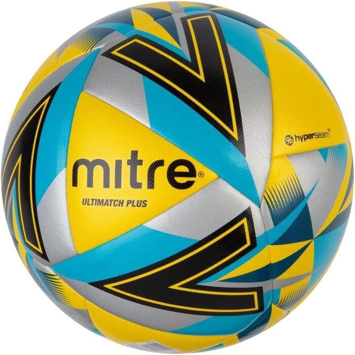 Футбольний м'яч Mitre Ultimatch, розмір 5, біло-синій, підвищена зносостійкість, покращений контроль та точність