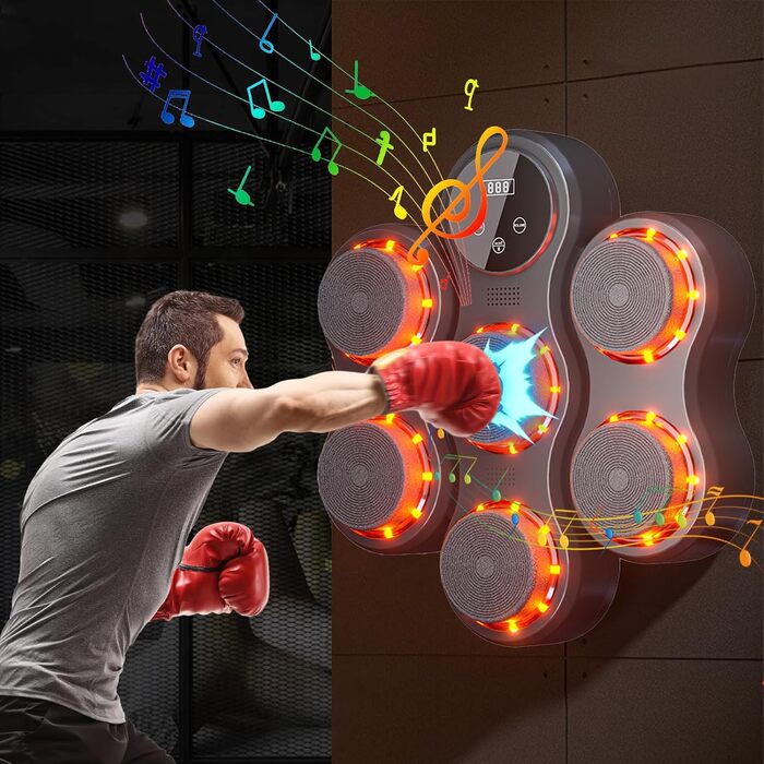 Музичний бокс-багаторежимний тренажер з LED, Bluetooth, 9 швидкостей, 5 рівнів гучності, для дорослих і дітей