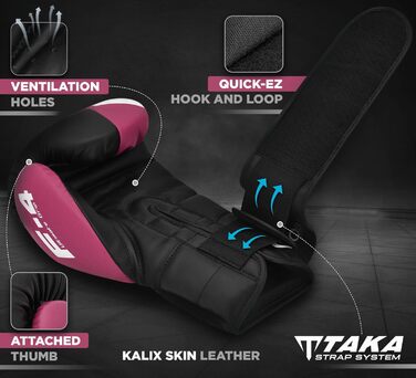 Боксерські рукавички RDX з екошкіри Maya Hide для муай-тай, кікбоксингу, спарингу, тренувань з боксерською грушею, для чоловіків і жінок, 8-16 OZ