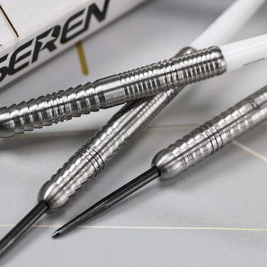Дротики RED DRAGON Seren Pure 90% вольфраму, сталевий наконечник, професійний набір, 21-25 г, з крилами і хвостовиками, 4 стилі